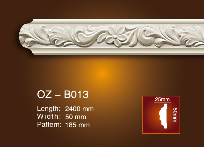 Discount wholesale Cornice And Moulding Used For Wall -
 Carved Flat Line OZ-B013 – Ouzhi