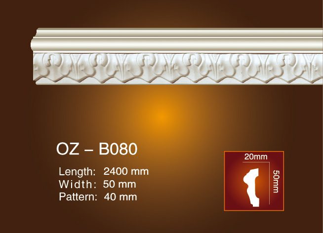 Super Lowest Price Artificial Flower Ceiling -
 Carved Flat Line OZ-B080 – Ouzhi