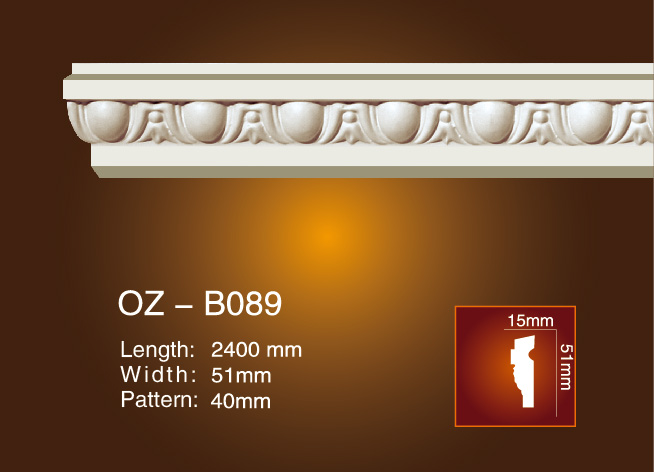 Special Price for Ceiling Cornice Profiles -
 Carved Flat Line OZ-B089 – Ouzhi