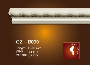 Factory making Flexible Crown Molding -
 Carved Flat Line OZ-B090 – Ouzhi