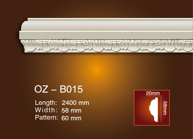 Cheapest Price Primed Wooden Moulding -
 Carved Flat Line OZ-B015 – Ouzhi