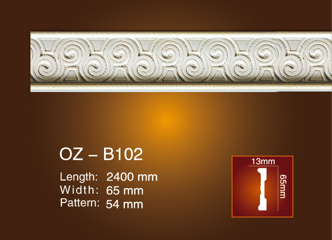 Factory making Pu Foam Decorative Moulding -
 Carved Flat Line OZ-B102 – Ouzhi