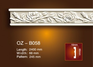 High Quality Plaster Of Paris Ceiling Mould -
 Carved Flat Line OZ-B058 – Ouzhi