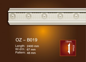Discountable price Mouldings Cornice From China -<br />
 Carved Flat Line OZ-B019 - Ouzhi