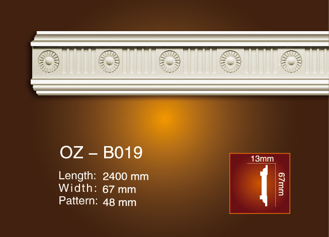 Discountable price Mouldings Cornice From China -
 Carved Flat Line OZ-B019 – Ouzhi