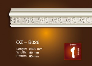 Newly Arrival Polyurethane Foam Skirting Board Pu Carved Panel Moulding -
 Carved Flat Line OZ-B026 – Ouzhi