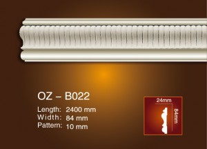Good Wholesale Vendors Eps Ceiling Cornice Mould -
 Carved Flat Line OZ-B022 – Ouzhi