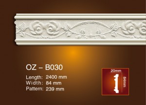 Wholesale Price Inside Corner Moulding -<br />
 Carved Flat Line OZ-B030 - Ouzhi