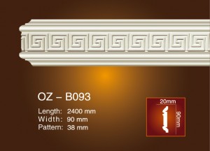 Manufactur standard Ceiling Moulded Decoration Plaster Lighting Troughs -
 Carved Flat Line OZ-B093 – Ouzhi