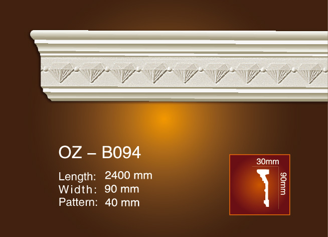 Reliable Supplier Plaster Carved Corner Mouldings -
 Carved Flat Line OZ-B094 – Ouzhi