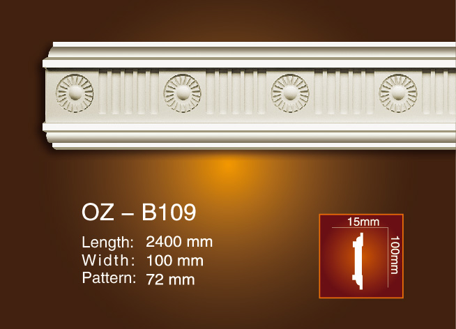 factory customized Decorative Hollow Pillar Moulding -
 Carved Flat Line OZ-B109 – Ouzhi