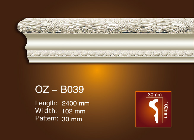 100% Original Factory Rtv-2 For Ceiling Dome & Light Trough -
 Carved Flat Line OZ-B039 – Ouzhi