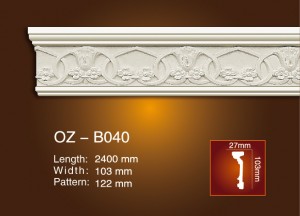 Wholesale Price China Pvc Floor Skirting -<br />
 Carved Flat Line OZ-B040 - Ouzhi