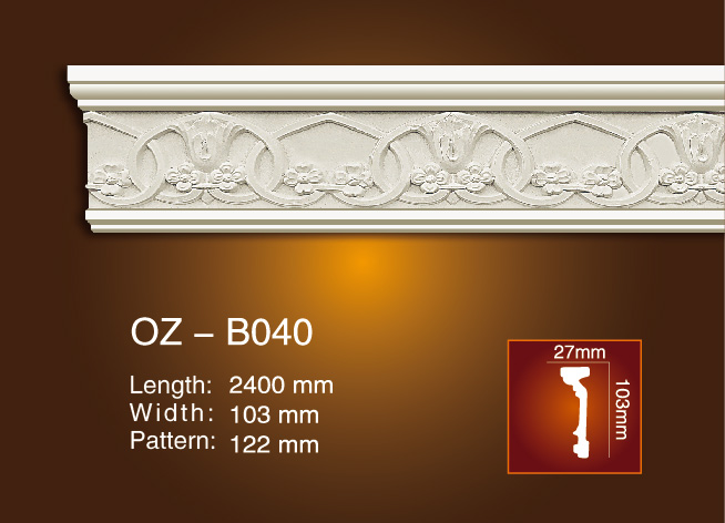 Factory directly House Pillars Designs -
 Carved Flat Line OZ-B040 – Ouzhi