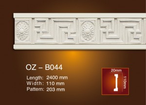 Popular Design for Interior Ceiling Gypsum Decoration -
 Carved Flat Line OZ-B044 – Ouzhi
