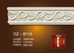 Special Design for Pu Cornices Crown Molding -
 Carved Flat Line OZ-B110 – Ouzhi