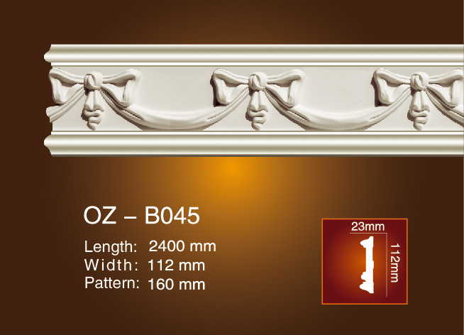 Best Price for Gypsum/plaster Cornice -
 Carved Flat Line OZ-B045 – Ouzhi