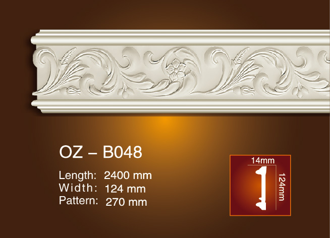 Super Purchasing for Polyurethane Ornaments Natural Gas Fireplace -
 Carved Flat Line OZ-B048 – Ouzhi