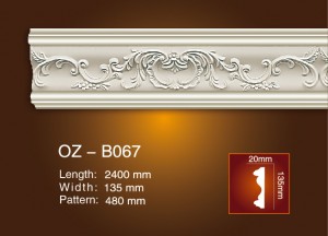 Bottom price Crown Moulding Decorative -
 Carved Flat Line OZ-B067 – Ouzhi