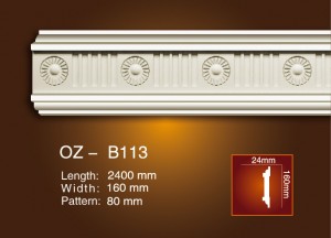 Discount wholesale Cornice And Moulding Used For Wall -
 Carved Flat Line OZ-B113 – Ouzhi