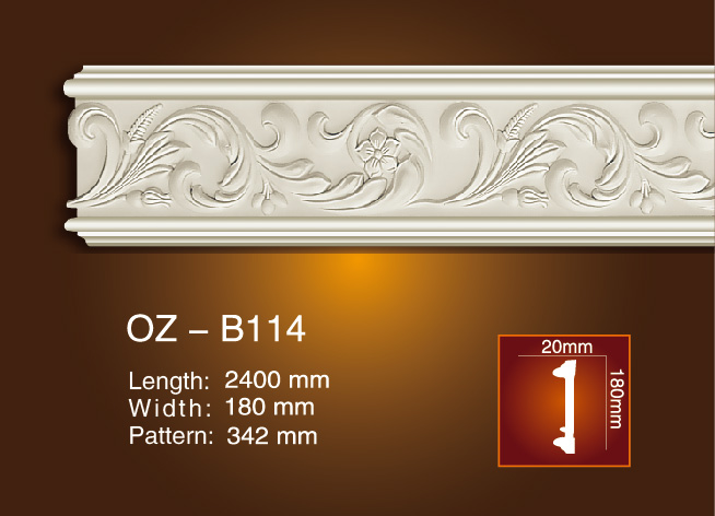 Manufactur standard Cornice Mouldings Manufacturer -
 Carved Flat Line OZ-B114 – Ouzhi
