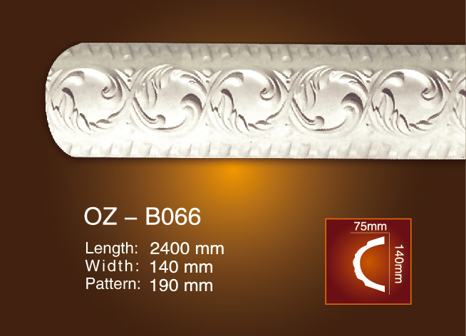 Fixed Competitive Price Ps Wall Corner Guard Protector Moulding -
 Carved Flat Line OZ-B066 – Ouzhi