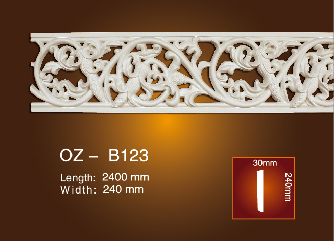 Competitive Price for Pu Outdoor Skirting Board -
 Carved Flat Line OZ-B123 – Ouzhi