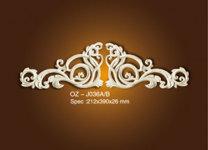 Top Quality Polyurethane Decorative Wall Panel Cornice Pu Moulding -<br />
 Decorative Flower OZ-J036A/B - Ouzhi